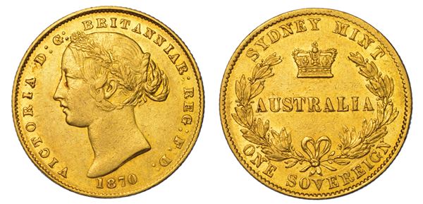 AUSTRALIA. VICTORIA, 1837-1901. Sovereign 1870. Sydney.