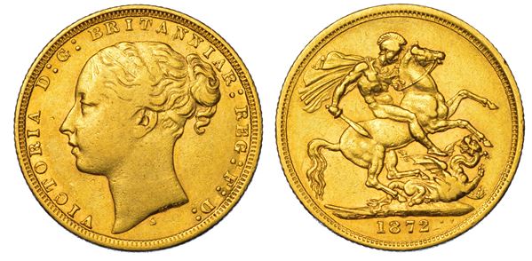 AUSTRALIA. VICTORIA, 1837-1901. Sovereign 1872. Sydney.