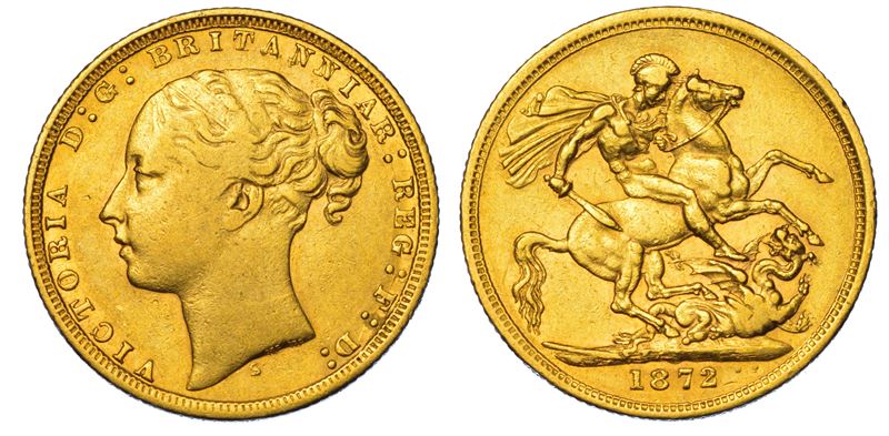 AUSTRALIA. VICTORIA, 1837-1901. Sovereign 1872. Sydney.  - Auction Light Numismatics - Cambi Casa d'Aste
