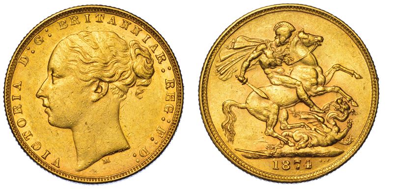 AUSTRALIA. VICTORIA, 1837-1901. Sovereign 1874. Melbourne.  - Auction Light Numismatics - Cambi Casa d'Aste