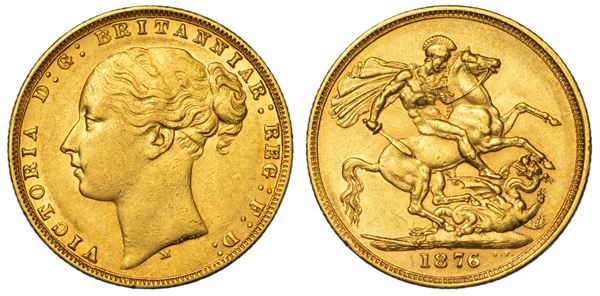 AUSTRALIA. VICTORIA, 1837-1901. Sovereign 1876. Melbourne.
