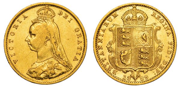 AUSTRALIA. VICTORIA, 1837-1901. Half Sovereign 1889. Sydney.