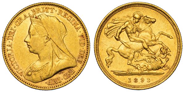 AUSTRALIA. VICTORIA, 1837-1901. Half Sovereign 1893. Sydney.