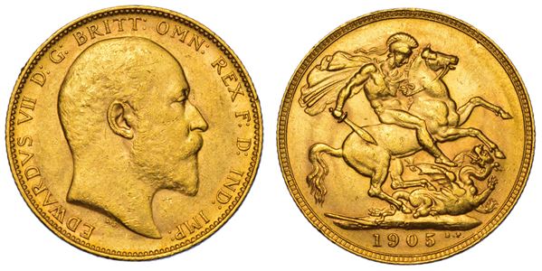 AUSTRALIA. EDWARD VII, 1902-1910. Sovereign 1905. Perth.