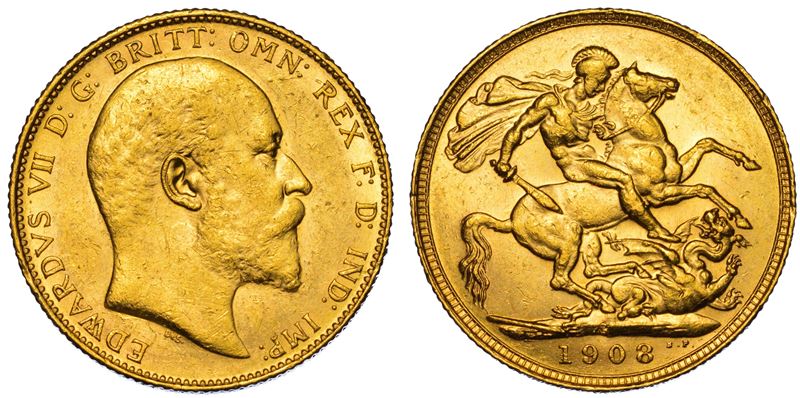 AUSTRALIA. EDWARD VII, 1902-1910. Sovereign 1908. Sydney.  - Asta Numismatica Light - Cambi Casa d'Aste