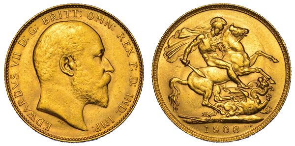 AUSTRALIA. EDWARD VII, 1902-1910. Sovereign 1908. Perth.