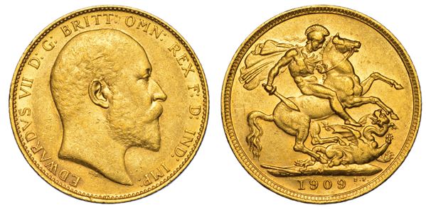 AUSTRALIA. EDWARD VII, 1902-1910. Sovereign 1909. Melbourne.