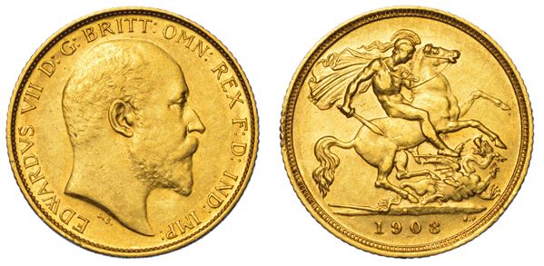 AUSTRALIA. EDWARD VII, 1902-1910. Half Sovereign 1908. Sydney.