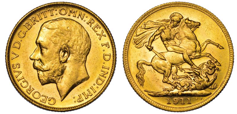 AUSTRALIA. GEORGE V, 1910-1936. Sovereign 1911. Melbourne.  - Auction Light Numismatics - Cambi Casa d'Aste