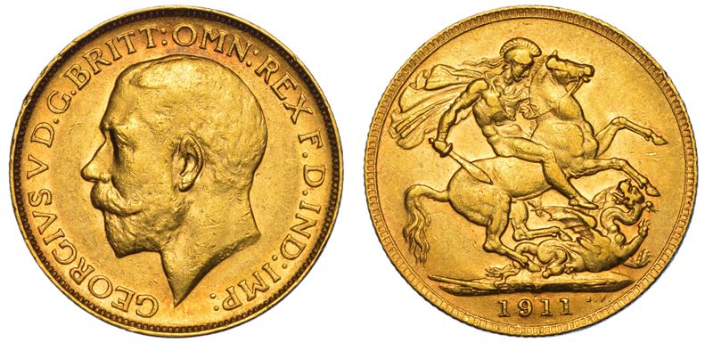 AUSTRALIA. GEORGE V, 1910-1936. Sovereign 1911. Perth.  - Auction Light Numismatics - Cambi Casa d'Aste