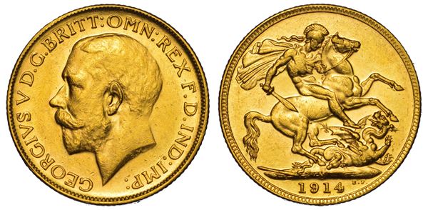 AUSTRALIA. GEORGE V, 1910-1936. Sovereign 1914. Melbourne.