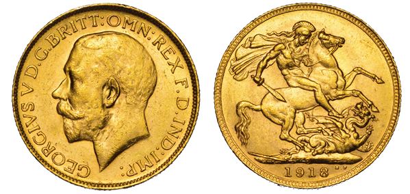 AUSTRALIA. GEORGE V, 1910-1936. Sovereign 1918. Perth.