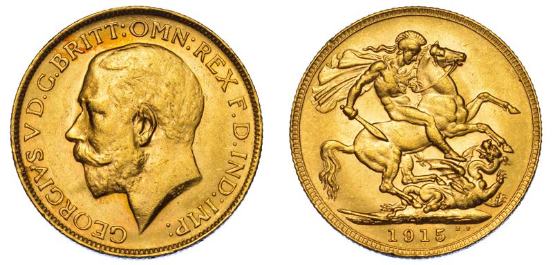 AUSTRALIA. GEORGE V, 1910-1936. Sovereign 1915. Perth.  - Auction Light Numismatics - Cambi Casa d'Aste