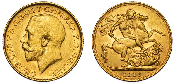 AUSTRALIA. GEORGE V, 1910-1936. Sovereign 1916. Melbourne.