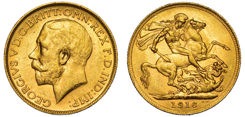 AUSTRALIA. GEORGE V, 1910-1936. Sovereign 1916. Perth.  - Auction Light Numismatics - Cambi Casa d'Aste