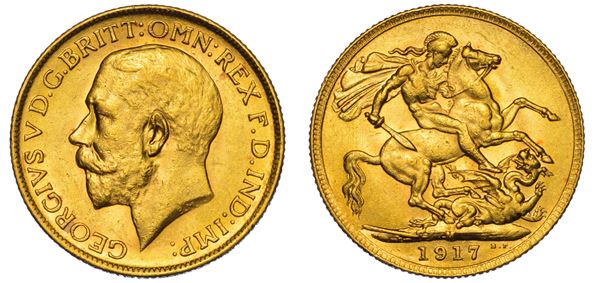 AUSTRALIA. GEORGE V, 1910-1936. Sovereign 1917. Melbourne.