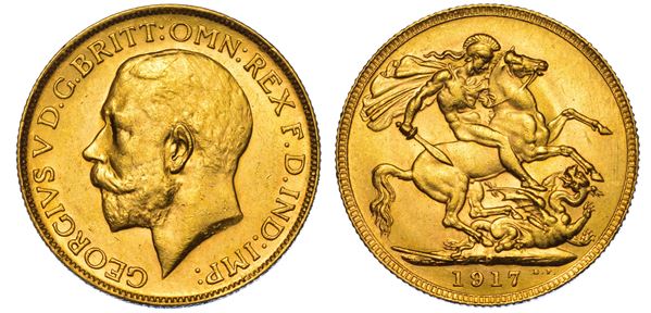 AUSTRALIA. GEORGE V, 1910-1936. Sovereign 1917. Perth.