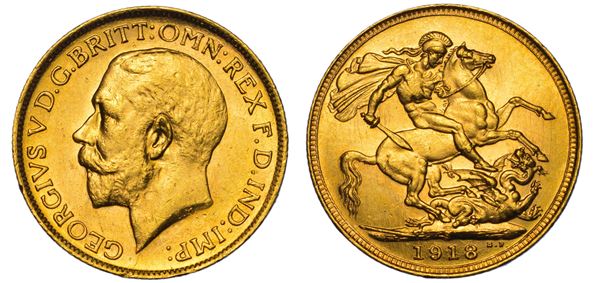 AUSTRALIA. GEORGE V, 1910-1936. Sovereign 1918. Sydney.