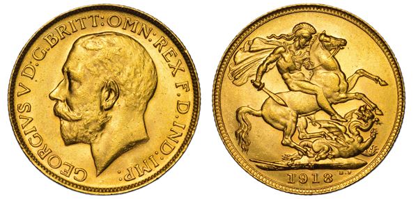 AUSTRALIA. GEORGE V, 1910-1936. Sovereign 1918. Melbourne.