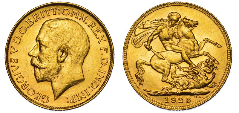 AUSTRALIA. GEORGE V, 1910-1936. Sovereign 1923. Melbourne.  - Auction Light Numismatics - Cambi Casa d'Aste