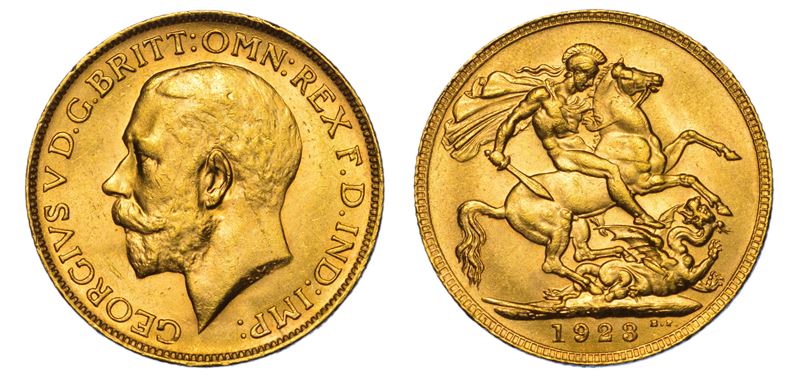 AUSTRALIA. GEORGE V, 1910-1936 Sovereign 1923. Perth.  - Asta Numismatica Light - Cambi Casa d'Aste