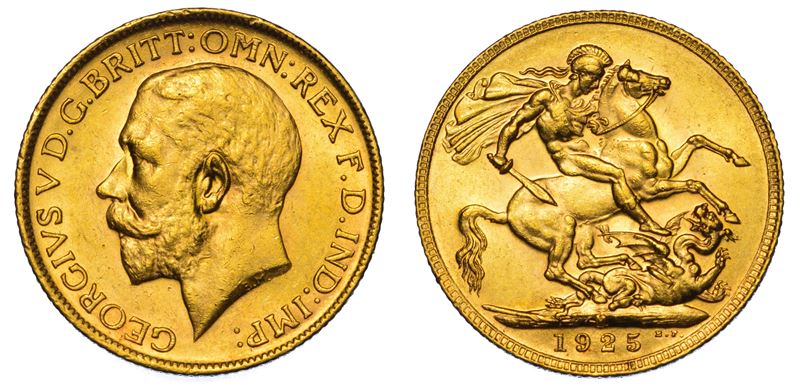 AUSTRALIA. GEORGE V, 1910-1936. Sovereign 1925. Melbourne.  - Asta Numismatica Light - Cambi Casa d'Aste