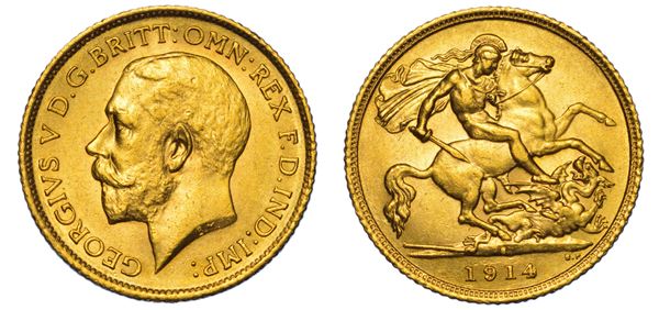 AUSTRALIA. GEORGE V, 1910-1936. Half Sovereign 1914. Sydney.