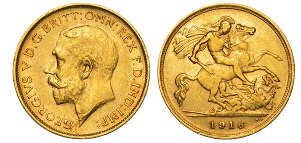 AUSTRALIA. GEORGE V, 1910-1936. Half Sovereign 1916. Sydney.