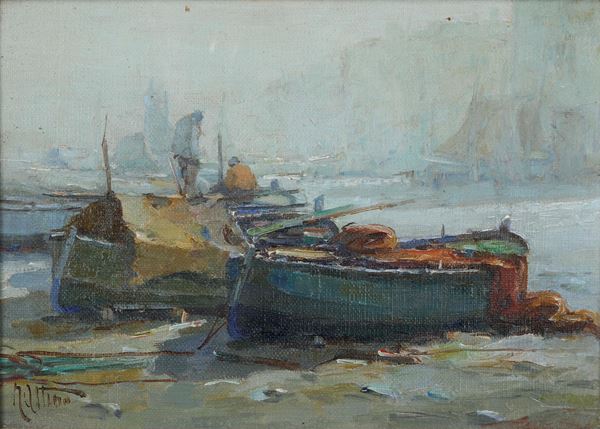 Vittorio Nattino - Gozzi in spiaggia