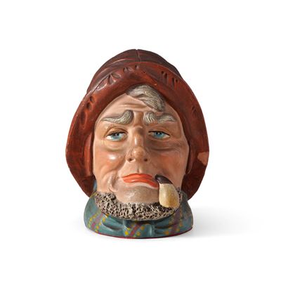 Marinaio con pipa, scultura in terracotta