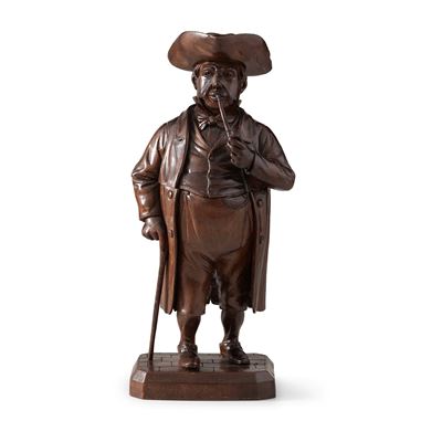 Scultore anonimo, Figura maschile in legno con pipa