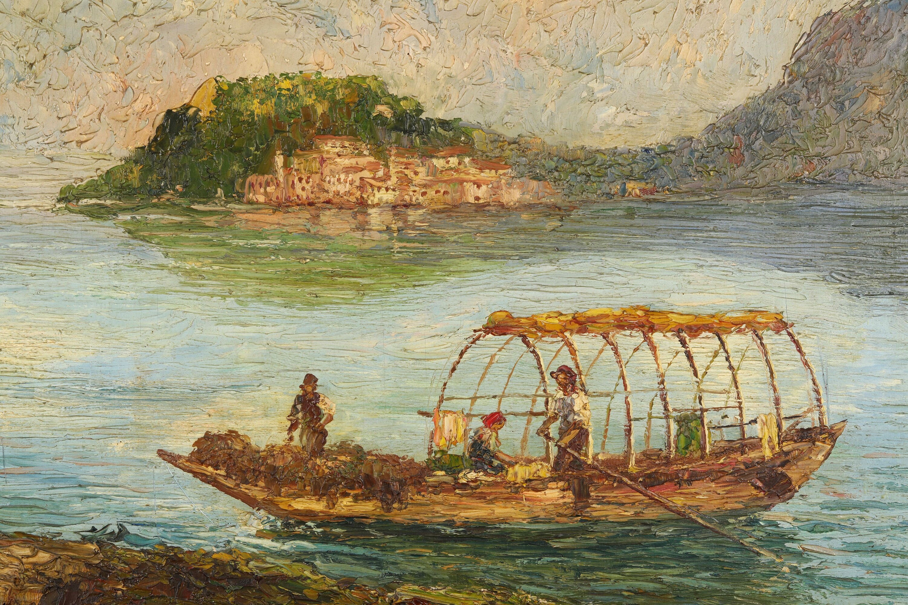 Anonimo del XX Secolo Paesaggio Lacustre