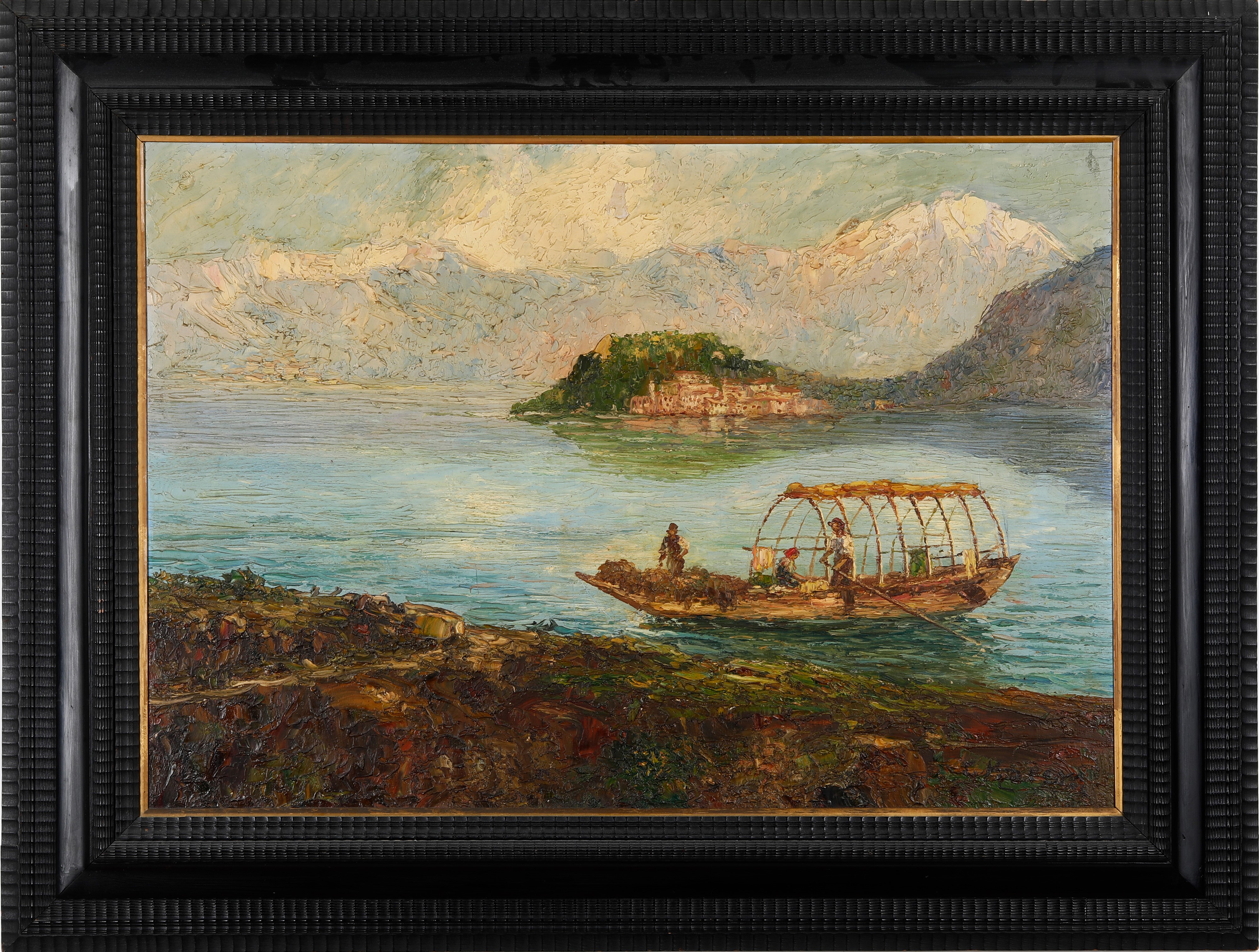 Anonimo del XX Secolo Paesaggio Lacustre