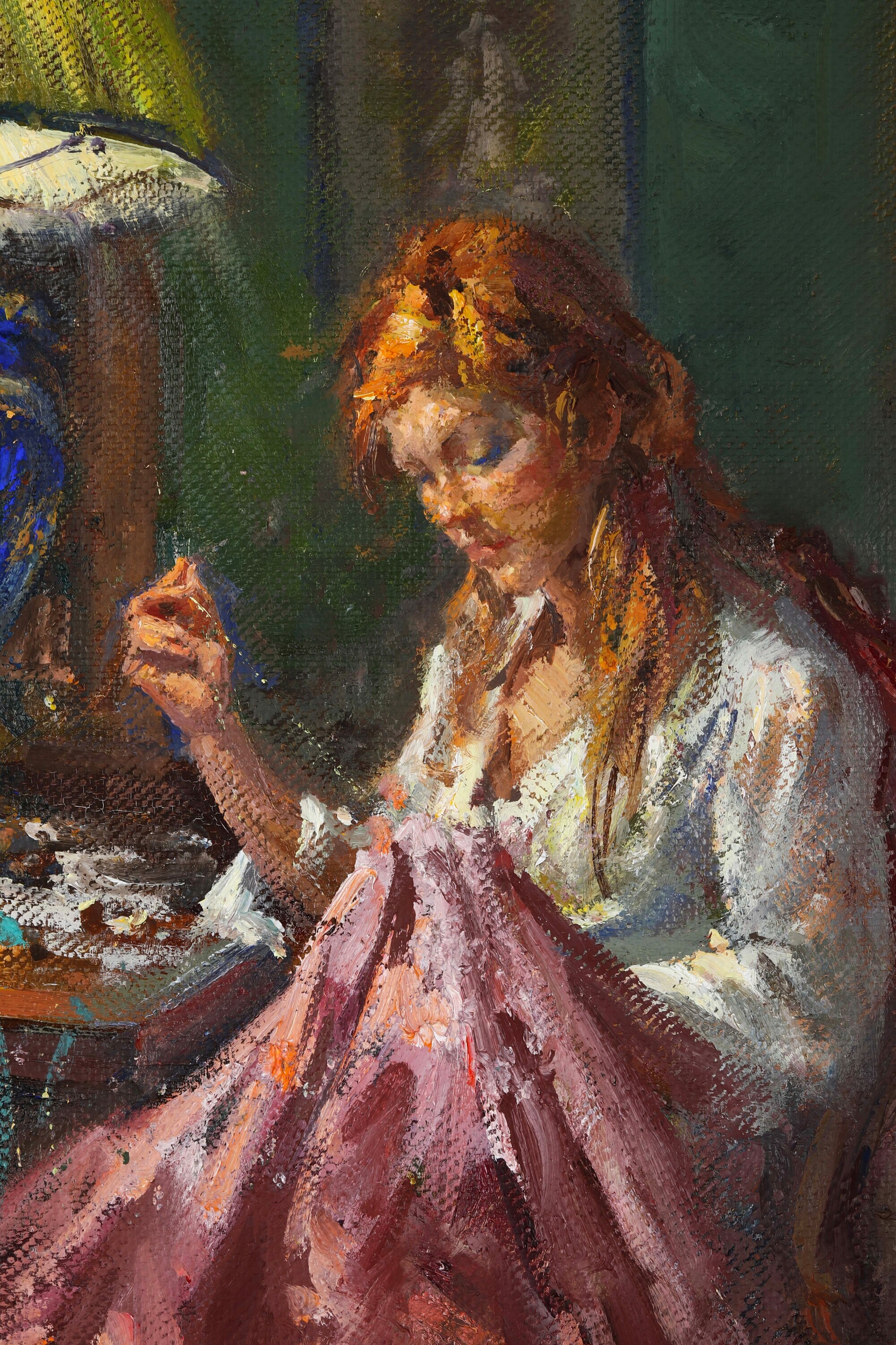 Clemente Tafuri - Figura Femminile che Rammenda