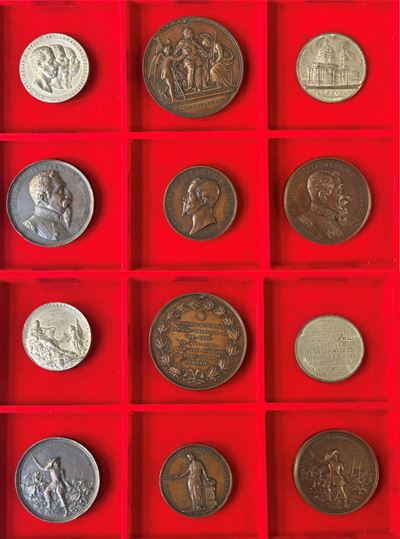 Regno d’Italia, Lotto di sei medaglie commemorative della fondazione dell’Arma dei Bersaglieri