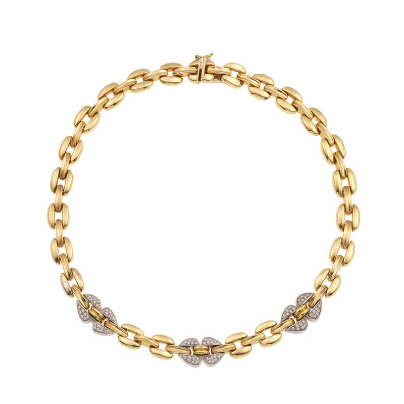 Diamond and gold necklace  - Auction Fine Jewellery - Cambi Casa d'Aste