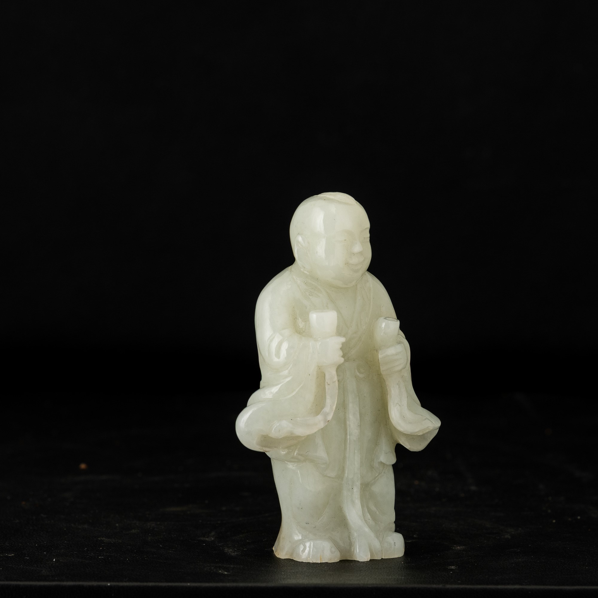 Figura di saggio, giada bianca, Cina, Dinastia Qing (XIX secolo)