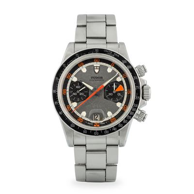 Montecarlo ref. 7031/0 “Home Plate”, cronografo in acciaio con quadrante grigio e Valjoux 7734