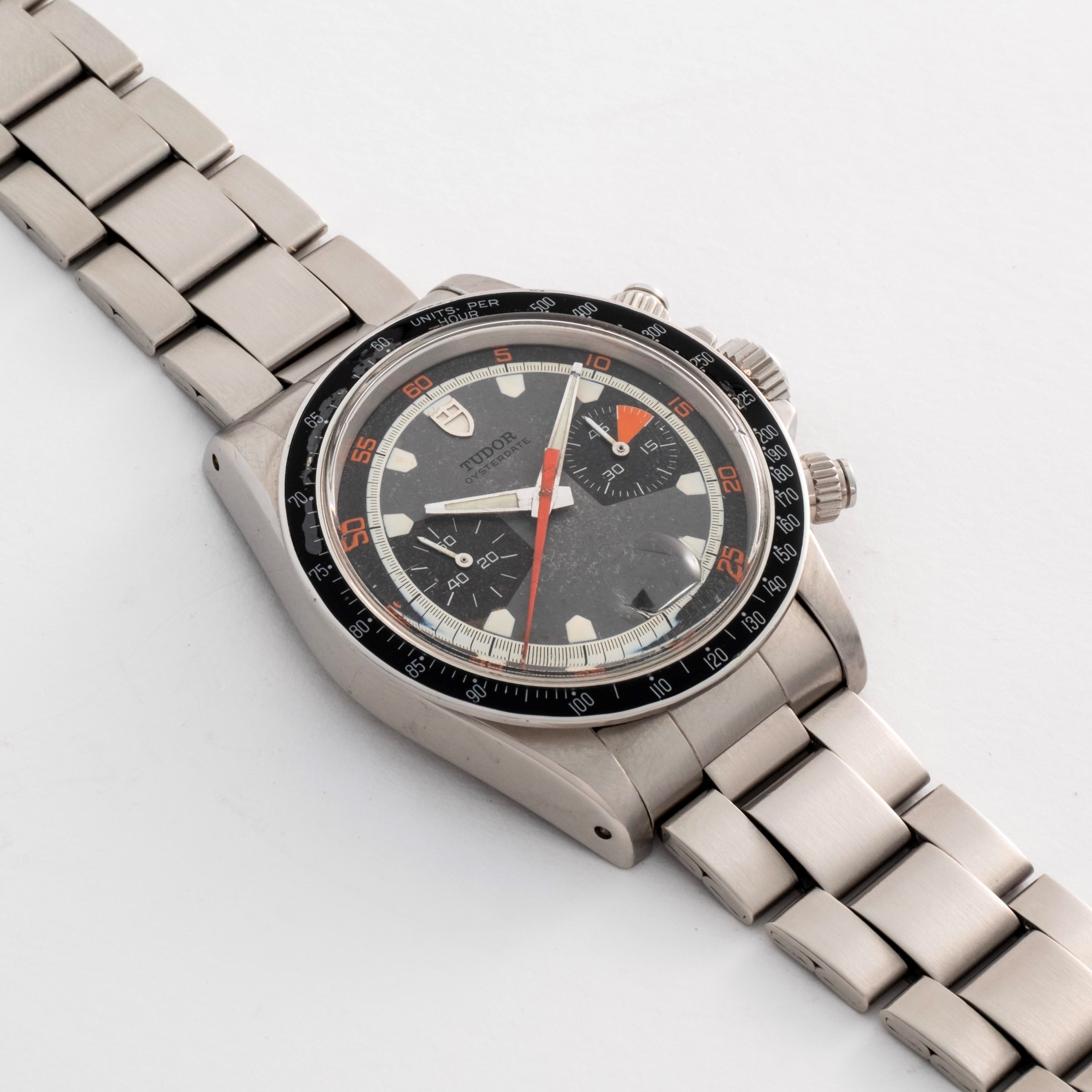 Tudor - Montecarlo ref. 7031/0 “Home Plate”, cronografo in acciaio con quadrante grigio e Valjoux...