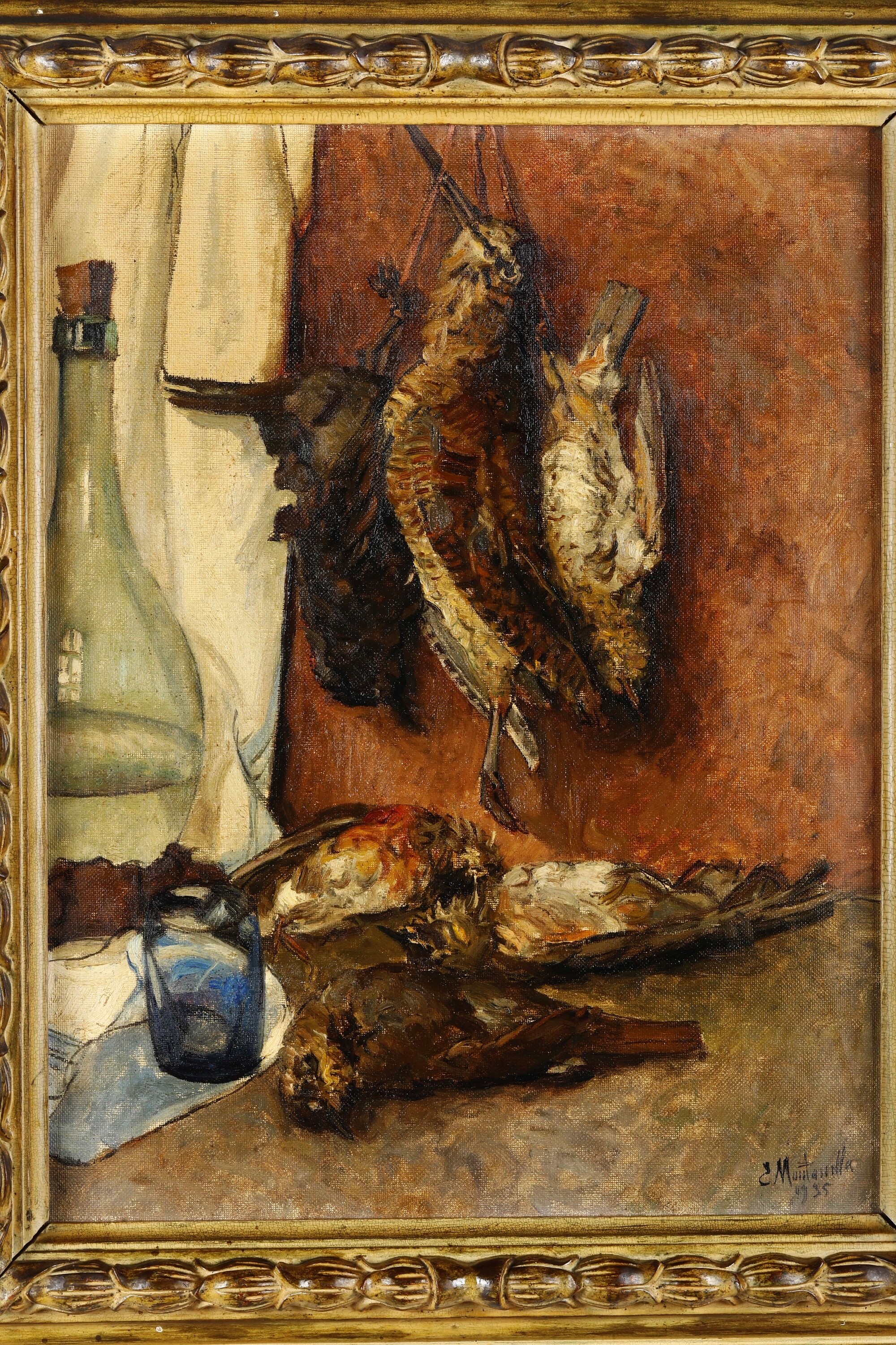 Evasio Montanella - Natura morta con selvaggina, olio su tela