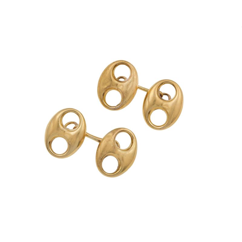 Pair of gold cufflinks  - Auction Jewels - Cambi Casa d'Aste