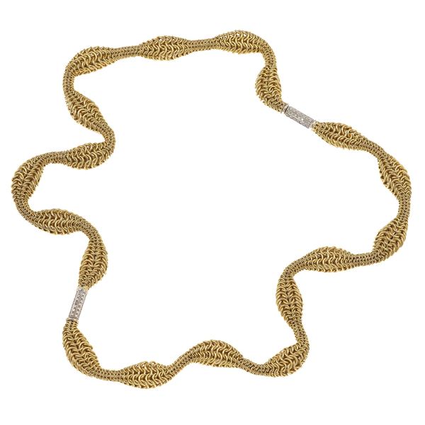 Diamond and gold sautoir