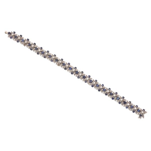 Sapphire, diamond and gold bracelet