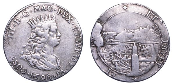 LIVORNO. COSIMO III DE' MEDICI, 1670-1723. Tollero 1698.