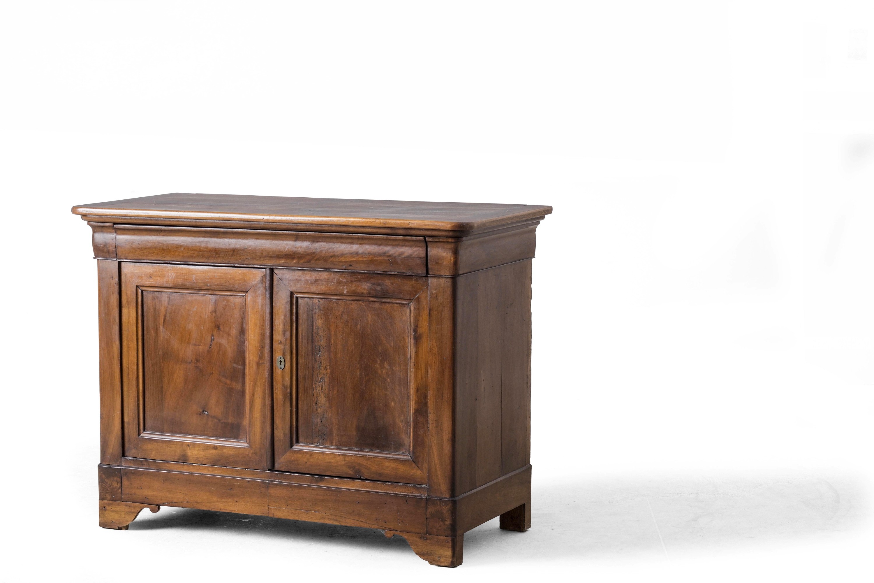 Credenza in legno a due ante e un cassetto, XIX-XX secolo