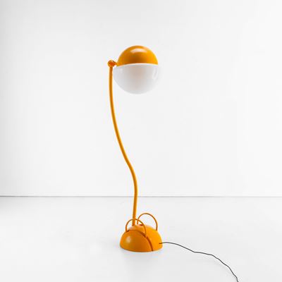 Lampada da terra della serie Locus Solus, metallo laccato e metacrilato, 1967