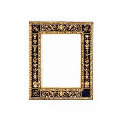 Firenze XIX secolo, Cornice in legno intagliato laccato e dorato