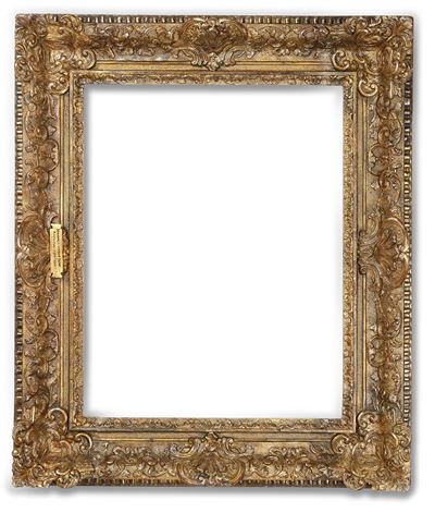 Cornice francese del XVIII secolo, legno intagliato e dorato