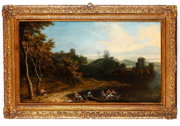 Paesaggio con pescatori