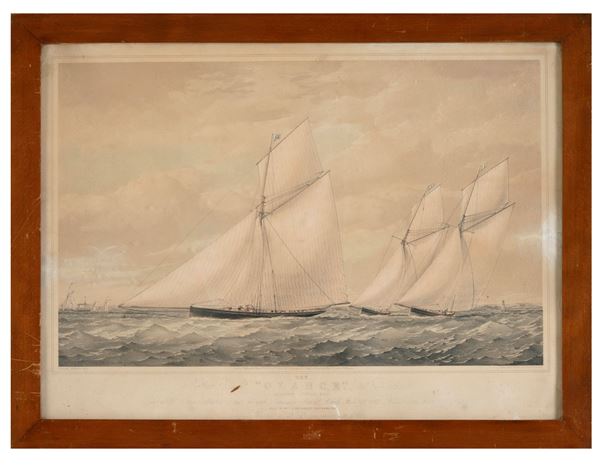 Stampa raffigurante la "Glance " in navigazione